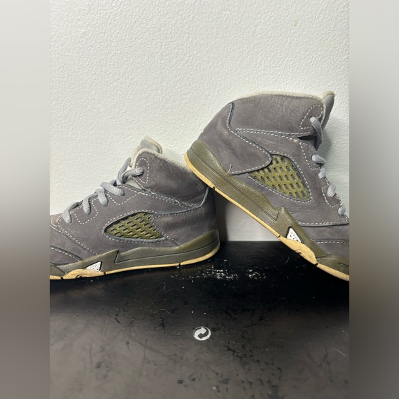 Nike Air Jordan 5 Retro TD Wolf Grey/ Light Graphite Toddler Shoes Size 7C Rare - Picture 9 of 13